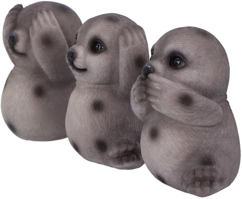 Nemesis Now Three Wise See No Evil Hear No Evil Speak No Evil Figurines, Adorable Hand-Painted Resin Collectibles and Gift