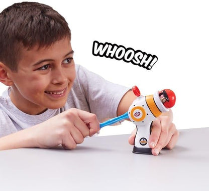 Stuntman Stu Hot Shot Cannon blast Sling shot toy with two rubber figures and ring of fire target Create fun stunts at home Toys