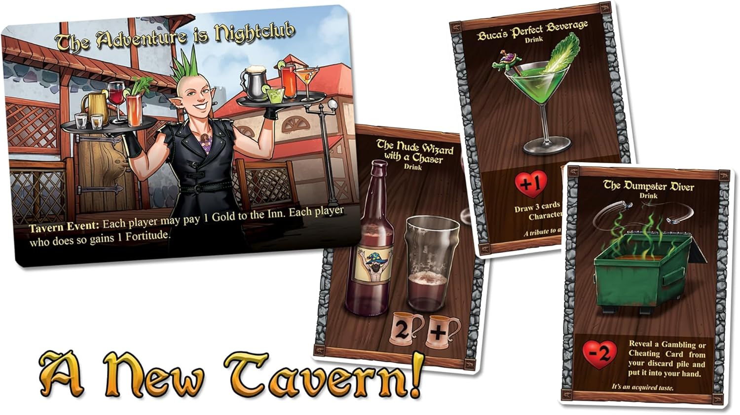 The Red Dragon Inn: Adventure is Nigh Extras Pack - Expansion Fantasy Board Game, New Character, Tavern & More, Ages 14+, 2-4 Players