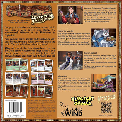 SlugFest Games: The Red Dragon Inn: Adventure is Nigh - Standalone Or Combine, Fantasy Tavern Board & Card Game, New Characters, Ages 14+, 2-4 Players