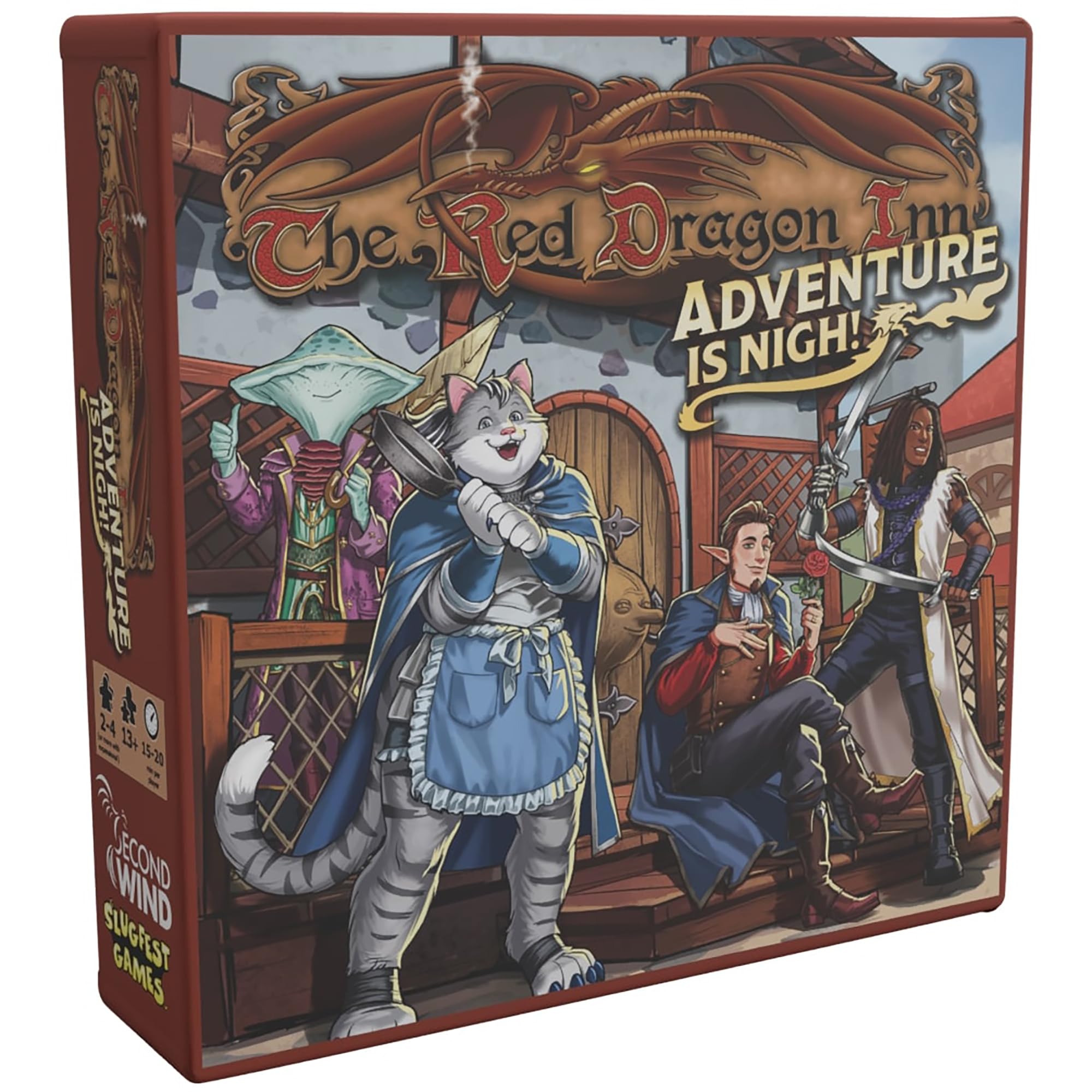 SlugFest Games: The Red Dragon Inn: Adventure is Nigh - Standalone Or Combine, Fantasy Tavern Board & Card Game, New Characters, Ages 14+, 2-4 Players