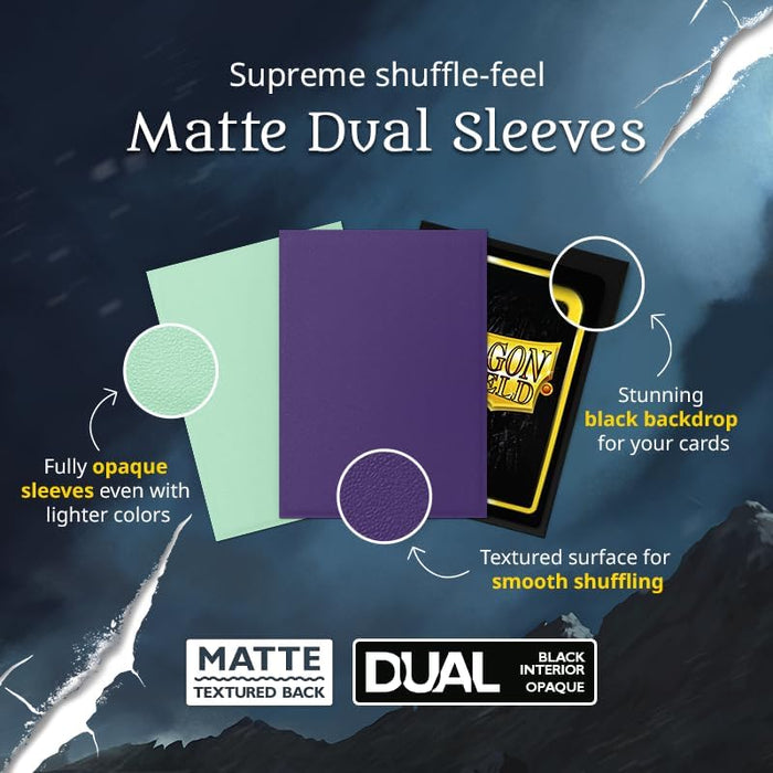 Dragon Shield | Matte Dual Standard Size Card Sleeves | 100 CT - Smooth & Tough Premium TCG Sleeves - Compatible with Pokemon, Flesh & Blood, One Piece & Magic The Gathering |