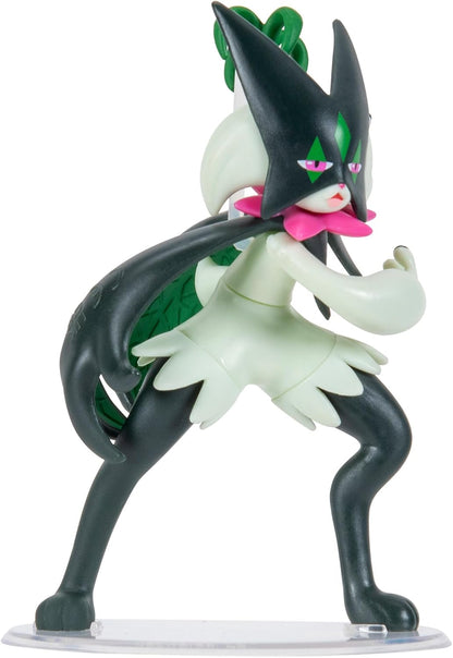 Pokémon Meowscarada Battle Feature Figure - 4.5-Inch Meowscarada Battle Ready Figure with Slash attack