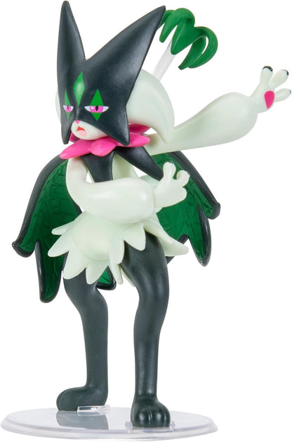 Pokémon Meowscarada Battle Feature Figure - 4.5-Inch Meowscarada Battle Ready Figure with Slash attack