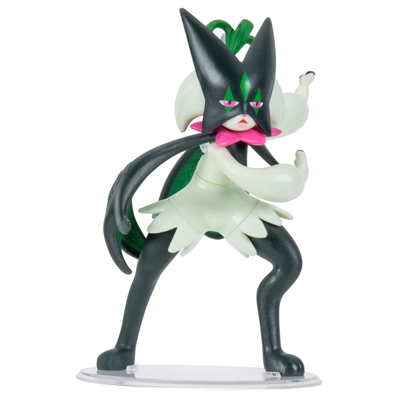 Pokémon Meowscarada Battle Feature Figure - 4.5-Inch Meowscarada Battle Ready Figure with Slash attack