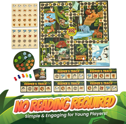 Hour Time Games Keeper Chaos – Un juego de mesa de aventura y estrategia con temática de zoológico para niños, adultos y noche de juegos familiares, regalo de zoológico para prelectores y niños a