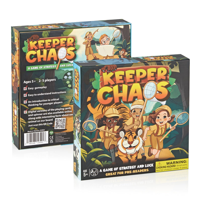 Hour Time Games Keeper Chaos – Un juego de mesa de aventura y estrategia con temática de zoológico para niños, adultos y noche de juegos familiares, regalo de zoológico para prelectores y niños a