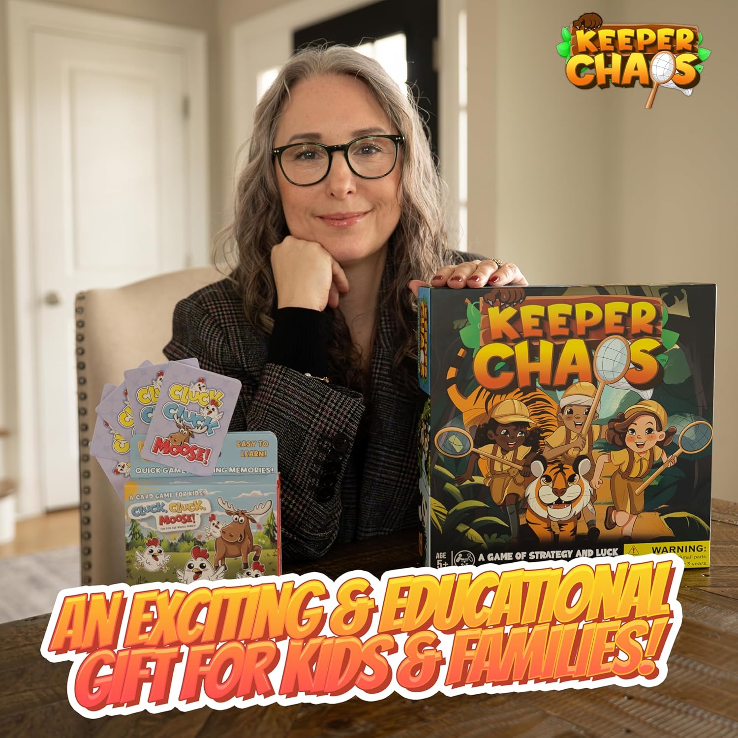 Hour Time Games Keeper Chaos – Un juego de mesa de aventura y estrategia con temática de zoológico para niños, adultos y noche de juegos familiares, regalo de zoológico para prelectores y niños a