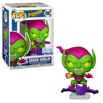 Funko Pop Marvel The Animated Series - Spider-Man Green Goblin #1502 | Statuetta in vinile da collezione | Cattivo classico della serie animata anni '90 | Prodotto ufficiale Marvel