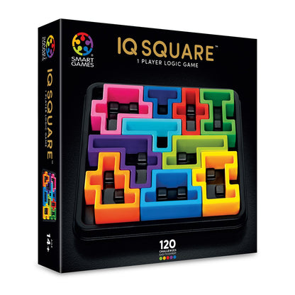 SmartGames - IQ Deluxe Square, Puzzle Game with 120 Challenges, Ages 14+