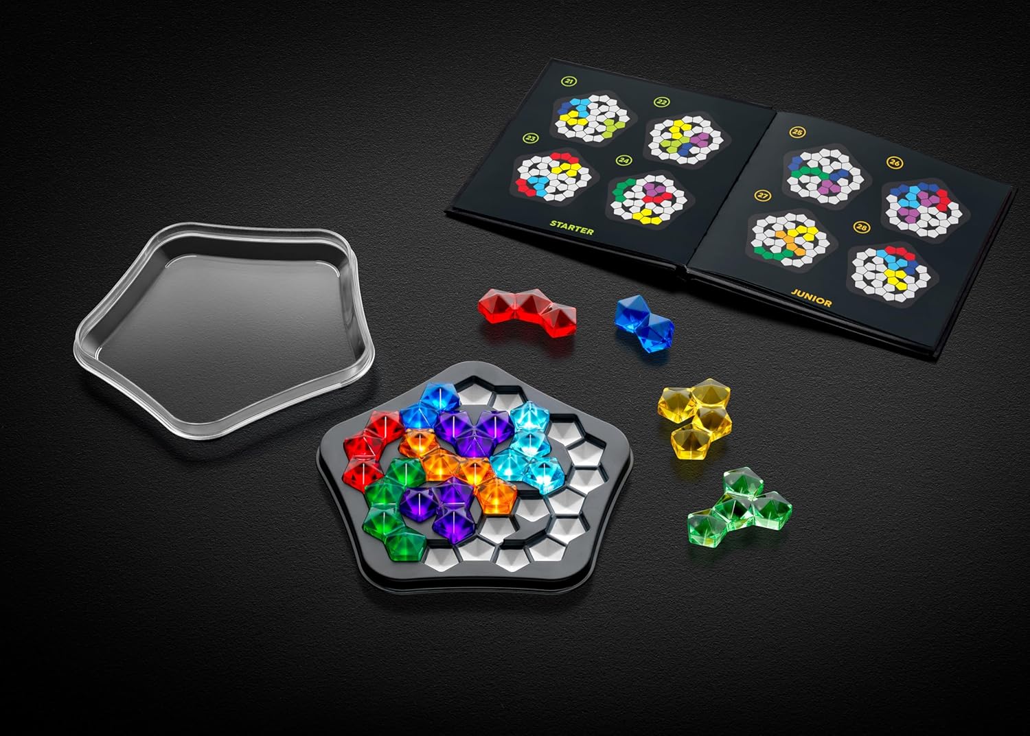 SmartGames - IQ Deluxe Pentagon, Puzzle Game with 120 Challenges, Ages 14+