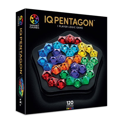 SmartGames - IQ Deluxe Pentagon, Puzzle Game with 120 Challenges, Ages 14+