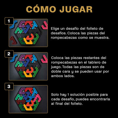 SmartGames - IQ Deluxe Hexagon, Puzzle Game with 120 Challenges, Ages 14+