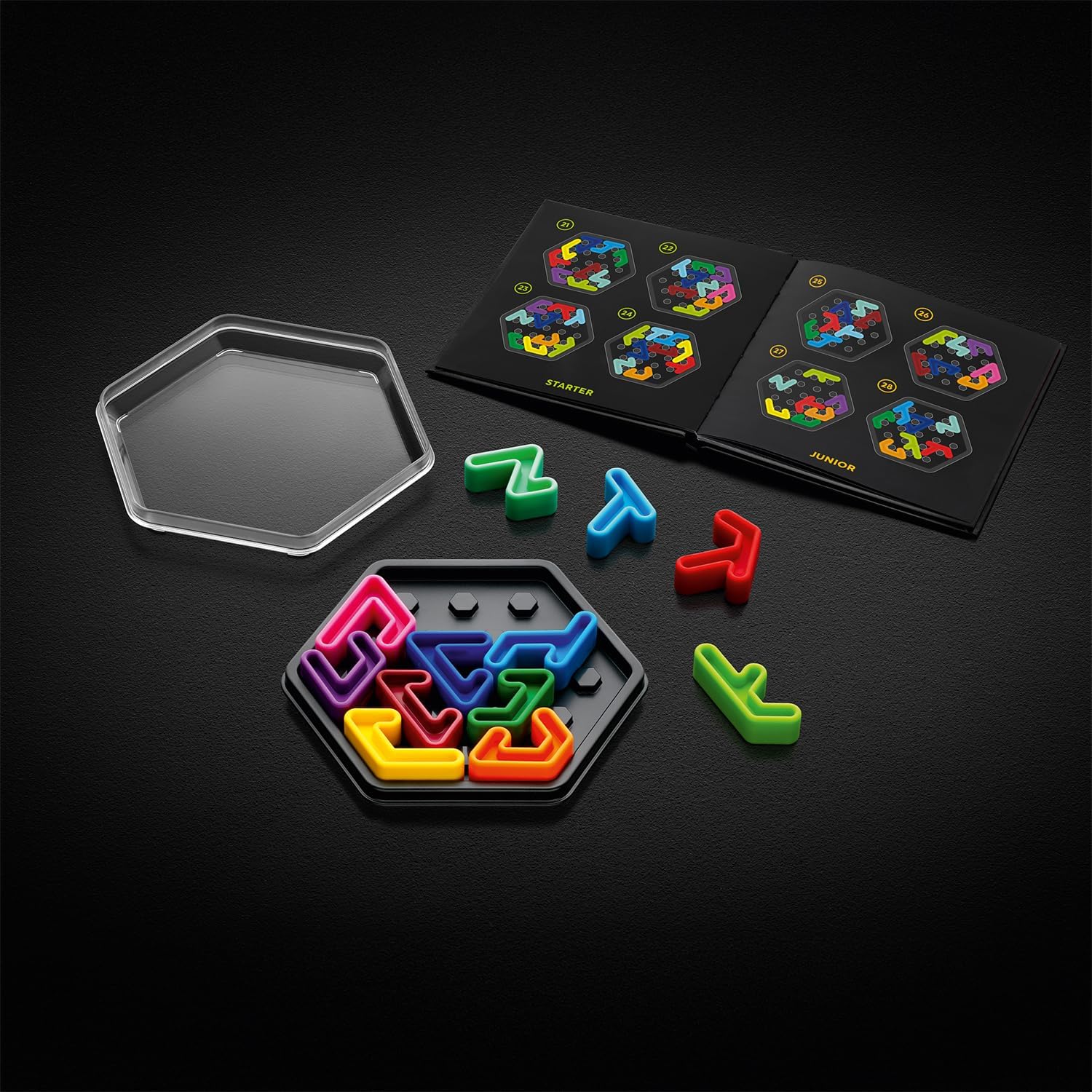 SmartGames - IQ Deluxe Hexagon, Puzzle Game with 120 Challenges, Ages 14+
