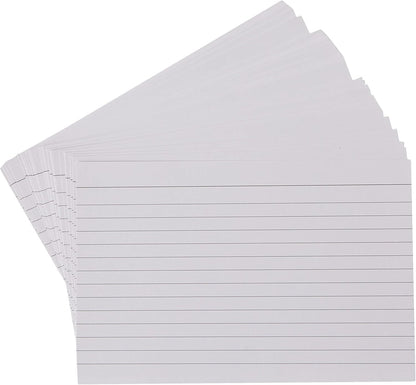 Q-Connect Record Card 152x102mm Ruled Feint White (100 Pack)