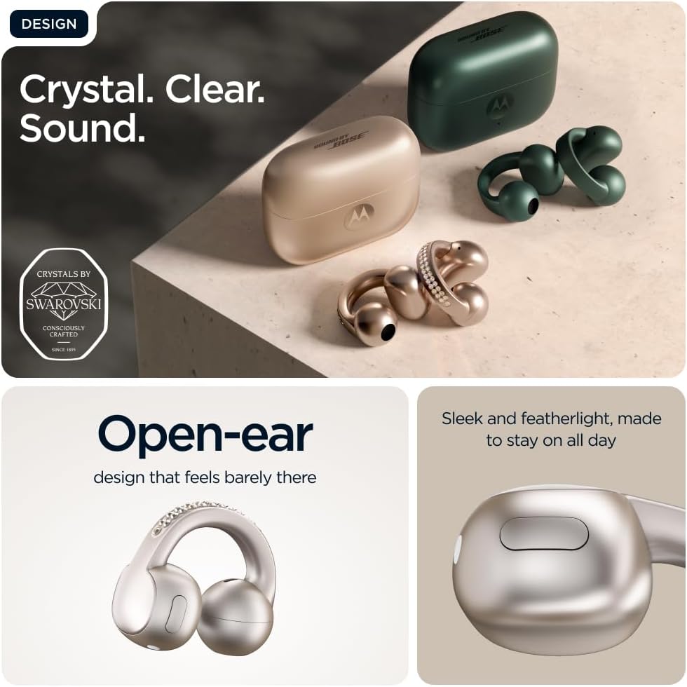Moto buds loop w/crystals by Swarovski