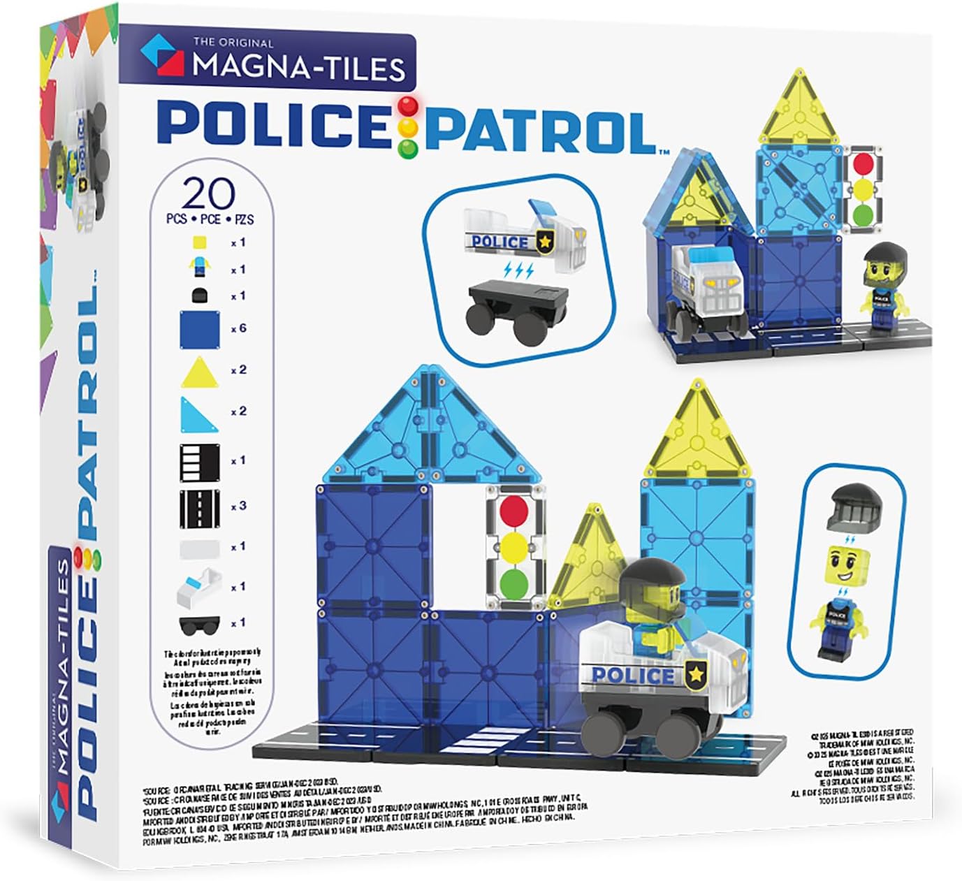 Magna Tiles - Police Patrola???????? 20 Piece Set (90353)