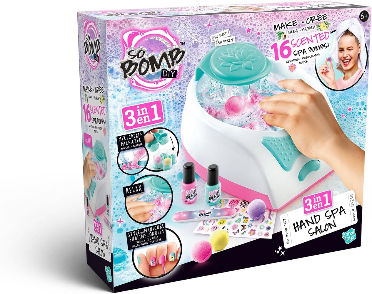 So Bomb DIY Hand Spa & Nail Salon, Make Your Own Bath Bombs, Create a Real Spa Experience at Home! Real Bubbling Hand Bath, So Relaxing!