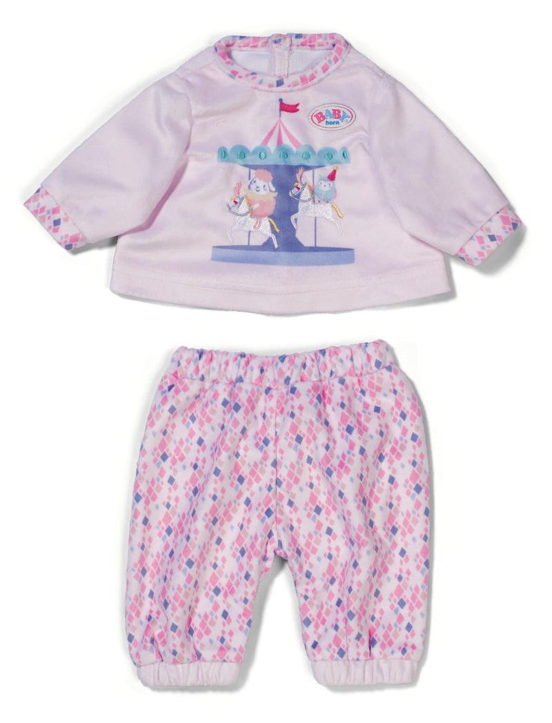 BABY born Zapf Creation Pyjamas with Long-Sleeved Shirt and Colourful Leggings for 43 cm Dolls