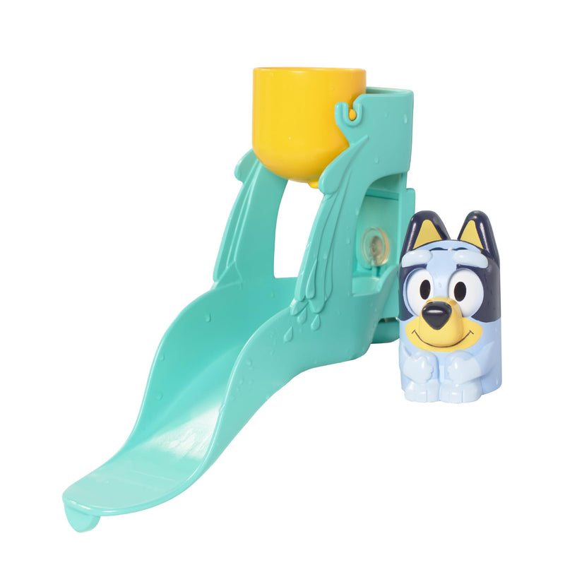 Toomies Blueys Wasserrutsche, Badespielzeug für Kleinkinder, Wasserspaß mit Drehaugen, Fördert Feinmotorik, Mit Saugnäpfen, Ab 18 Monaten