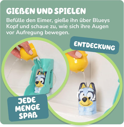 Toomies Blueys Wasserrutsche, Badespielzeug für Kleinkinder, Wasserspaß mit Drehaugen, Fördert Feinmotorik, Mit Saugnäpfen, Ab 18 Monaten