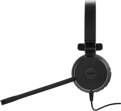 Jabra Evolve 20 SE Mono Headset – Unified Communication Certified Headphones for VoIP Softphone with Passive Noise Cancellation – USB-C/A – Black