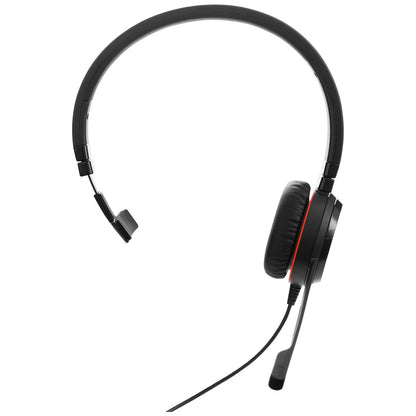 Jabra Evolve 20 SE Mono Headset – Unified Communication Certified Headphones for VoIP Softphone with Passive Noise Cancellation – USB-C/A – Black