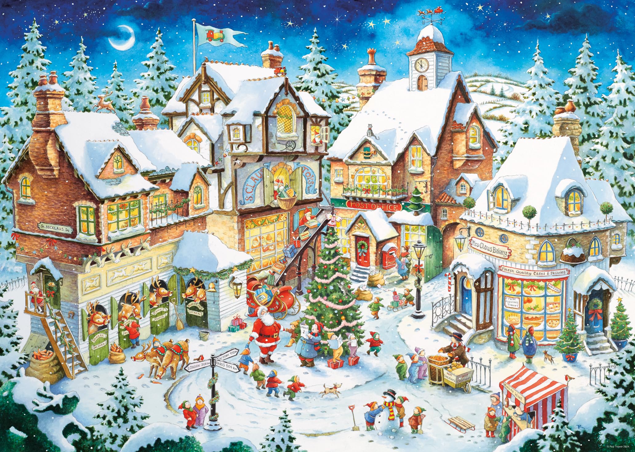 Ravensburger - Puzzle 50° Anniversario: Villaggio di Natale, 1000 Pezzi, Puzzle Adulti e Ragazzi, Idea Regalo per Lei o Lui, 70x50 cm