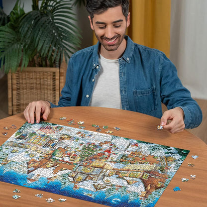 Ravensburger - Puzzle 50° Anniversario: Villaggio di Natale, 1000 Pezzi, Puzzle Adulti e Ragazzi, Idea Regalo per Lei o Lui, 70x50 cm