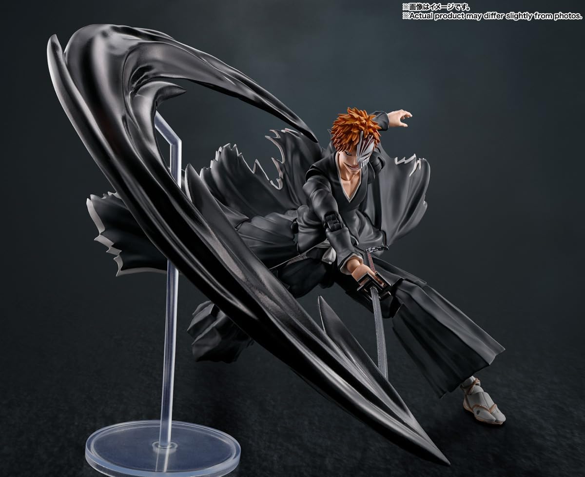 TAMASHII Nations S.H. Figuarts Bleach Kurosaki Ichigo Tsuki Fang Tsuki Tsuki Tenju, ca. 155 mm, PVC e ABS, action figure preverniciate