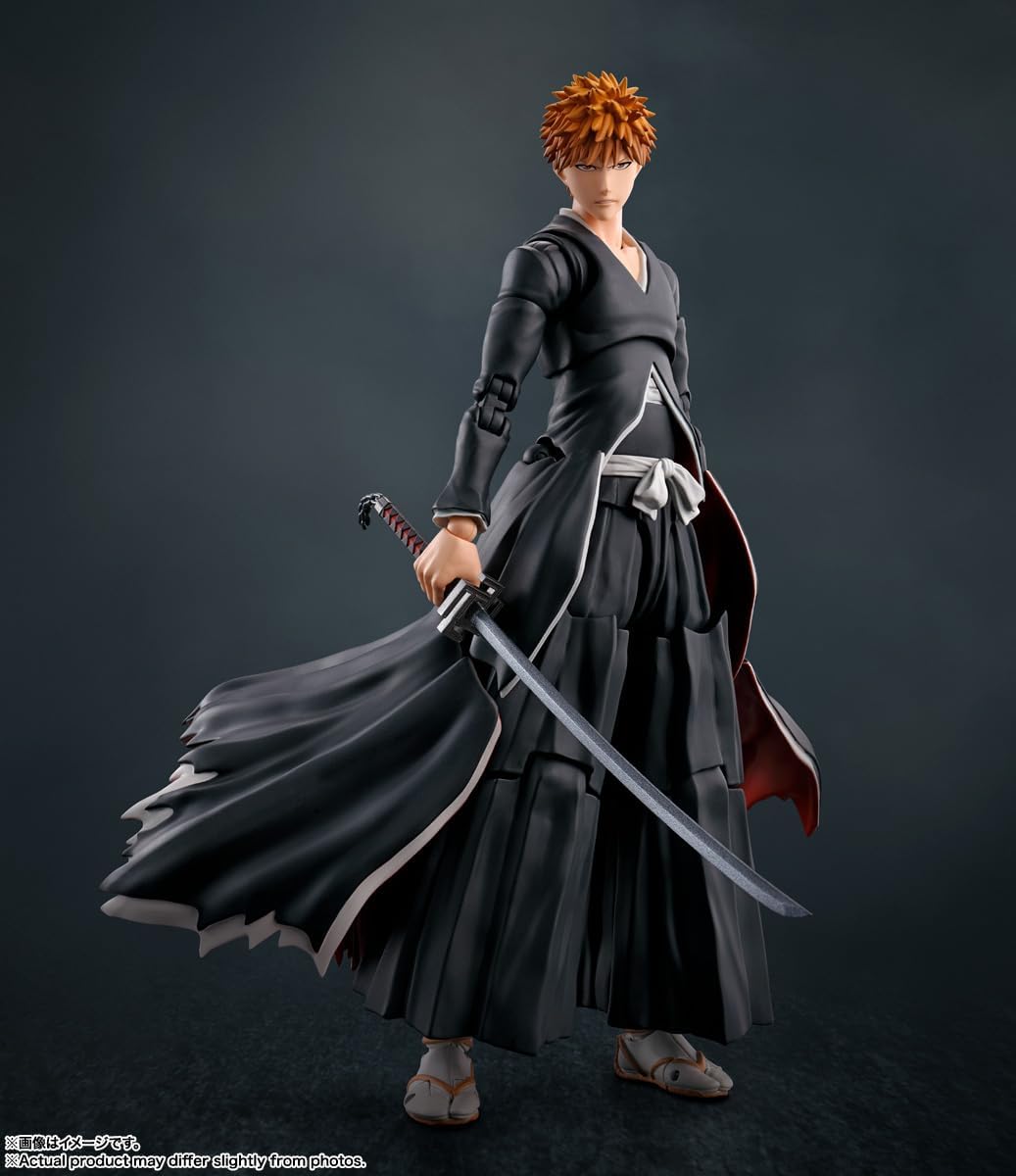 TAMASHII Nations S.H. Figuarts Bleach Kurosaki Ichigo Tsuki Fang Tsuki Tsuki Tenju, ca. 155 mm, PVC e ABS, action figure preverniciate