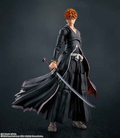 TAMASHII Nations S.H. Figuarts Bleach Kurosaki Ichigo Tsuki Fang Tsuki Tsuki Tenju, ca. 155 mm, PVC e ABS, action figure preverniciate