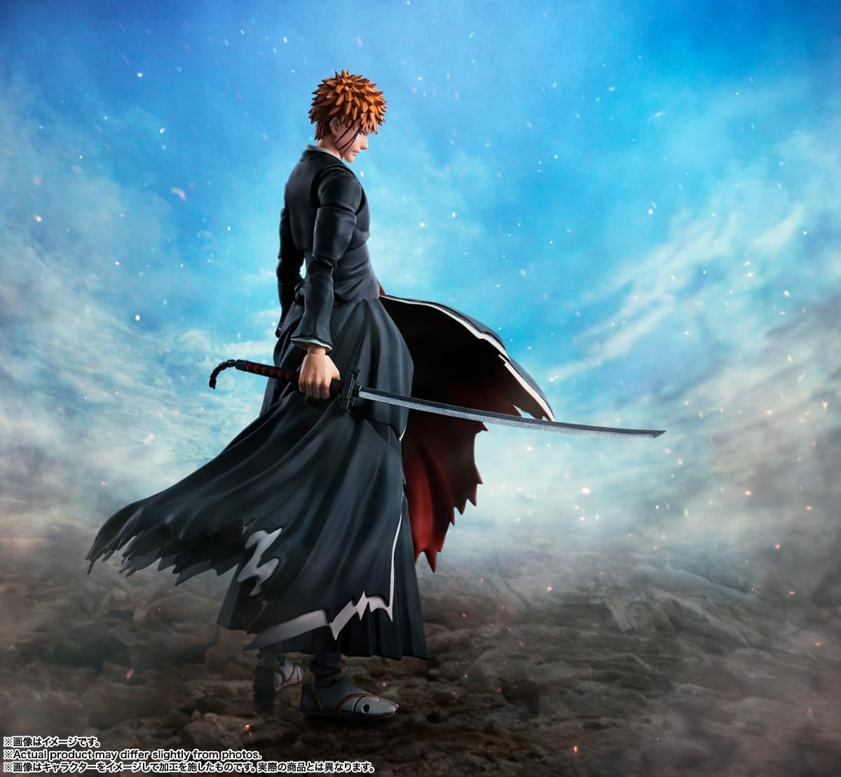 TAMASHII Nations S.H. Figuarts Bleach Kurosaki Ichigo Tsuki Fang Tsuki Tsuki Tenju, ca. 155 mm, PVC e ABS, action figure preverniciate