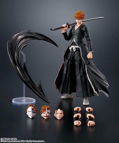 TAMASHII Nations S.H. Figuarts Bleach Kurosaki Ichigo Tsuki Fang Tsuki Tsuki Tenju, ca. 155 mm, PVC e ABS, action figure preverniciate