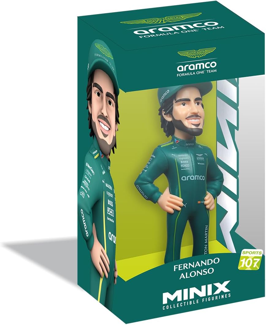 MINIX - Sports #107 - Aston Martin - Fernando Alonso - Sammelfigur 12 cm