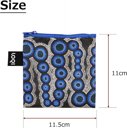 LOQI Kirsten Nangala Egan - Water Dreaming Blue Recycled Bag