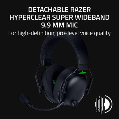 Razer BlackShark V3 XBOX S|X - Wireless esports headset - TriForce 50mm Driver - Detachable Wideband Mic - HyperSpeed 2,4 GHz & Bluetooth - Surround Sound - Xbox/PC | Black