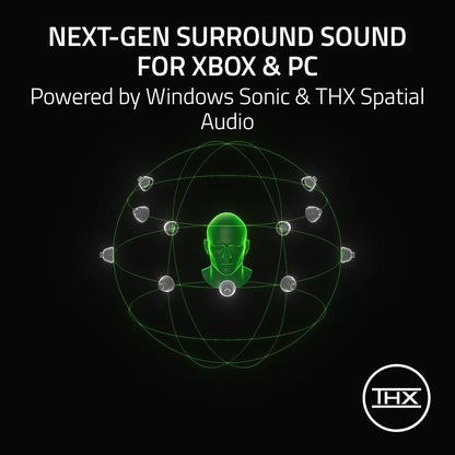 Razer BlackShark V3 XBOX S|X - Wireless esports headset - TriForce 50mm Driver - Detachable Wideband Mic - HyperSpeed 2,4 GHz & Bluetooth - Surround Sound - Xbox/PC | Black
