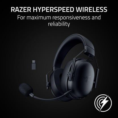 Razer BlackShark V3 X HyperSpeed - Wireless e-sports headset - Ultra lightweight 270g - TriForce 50mm driver - Detachable Microphone - Surround sound - HyperSpeed 2,4Ghz & Bluetooth - PC/Mac | Black