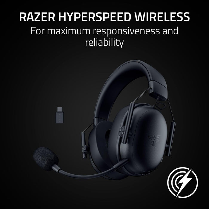 Razer BlackShark V3 X HyperSpeed - Wireless e-sports headset - Ultra lightweight 270g - TriForce 50mm driver - Detachable Microphone - Surround sound - HyperSpeed 2,4Ghz & Bluetooth - PC/Mac | Black