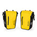 Burley Pannier Set, Roll-Top, Waterproof, 22L Total Capacity, 10mm Rack Bar Compatible, Yellow/Black