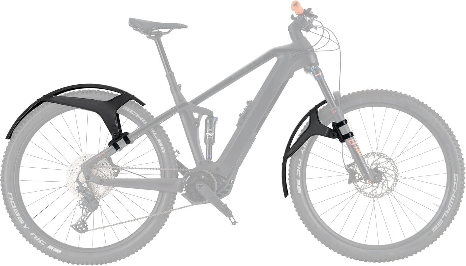 ZEFAL Deflector M65 Front and Rear Mountain Bike Mudguard Set, Black, 26" / 27.5" / 650B / 28" / 29"