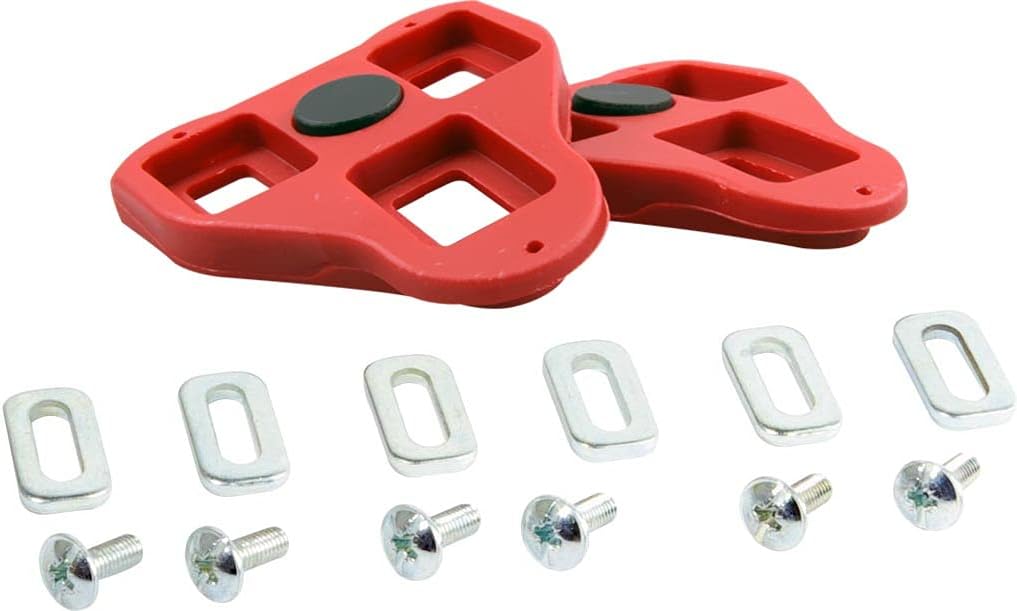 Velox Look Delta Pedal Cleats, Red, 9° Float