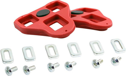 Velox Look Delta Pedal Cleats, Red, 9° Float