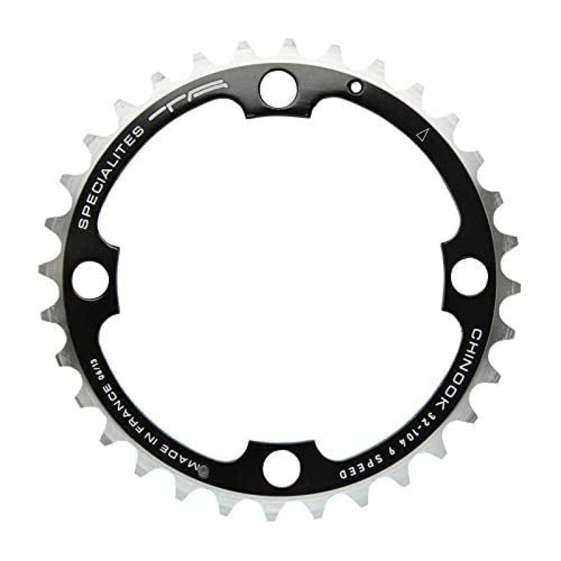 Spécialités TA Chinook 4 Arm 104pcd Middle 8/9 Speed Chainring, 36t, Black
