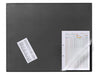 Durable Desk Mat with Transparent Overlay in Black | 65 x 52 cm | Pack of 1 | ComforTable To Use | Ideal for Keeping Small Notes and Reminders Close to Hand 650 x 520mm black