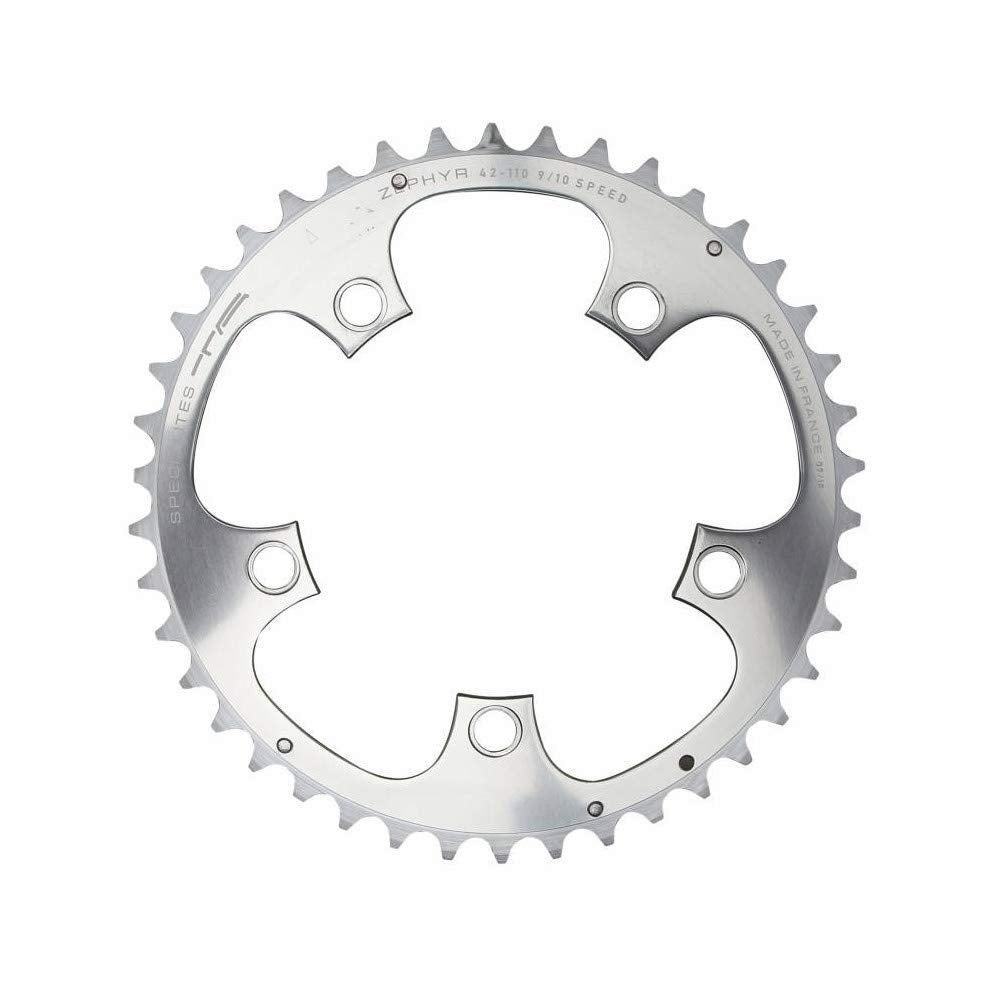 Spécialités TA Zephyr Compact 5-Arm 110pcd 9/10 Speed Chainring, Outer 42t, Silver