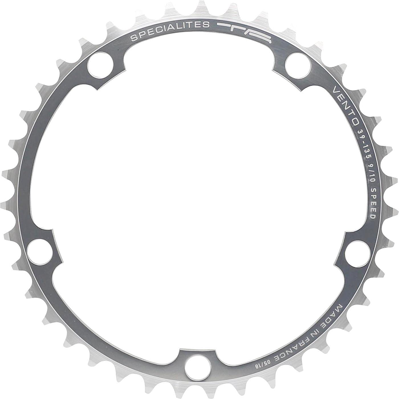 Spécialités TA Unisex's Vento 135pcd Campagnolo 9/10 Speed Chainring