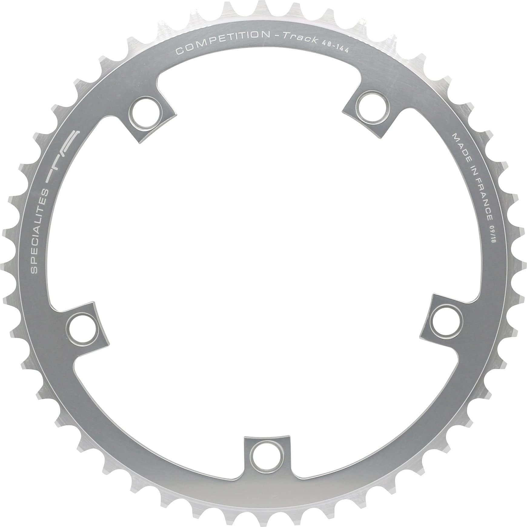 Spécialités TA Track Competition 144 PCD 5 Arm Chainring, 44t, Silver