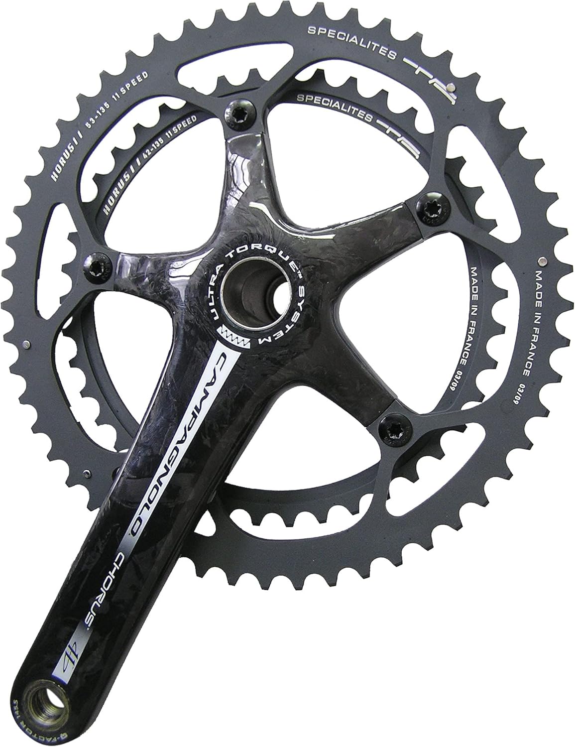 Spécialités TA Horus Campagnolo 11 Speed 135PCD Chainring, Black, 52T Outer
